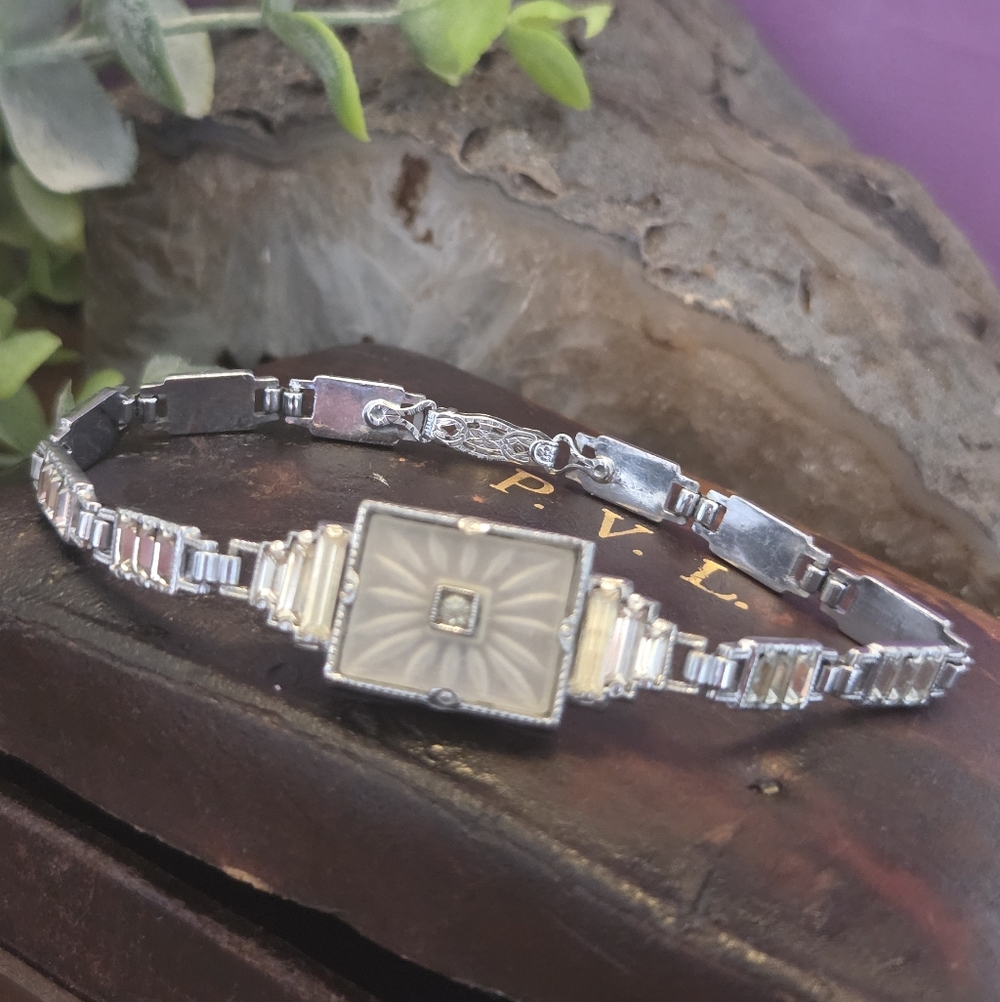 Stunning Antique Camphor Glass Bracelet In Prestine Condition